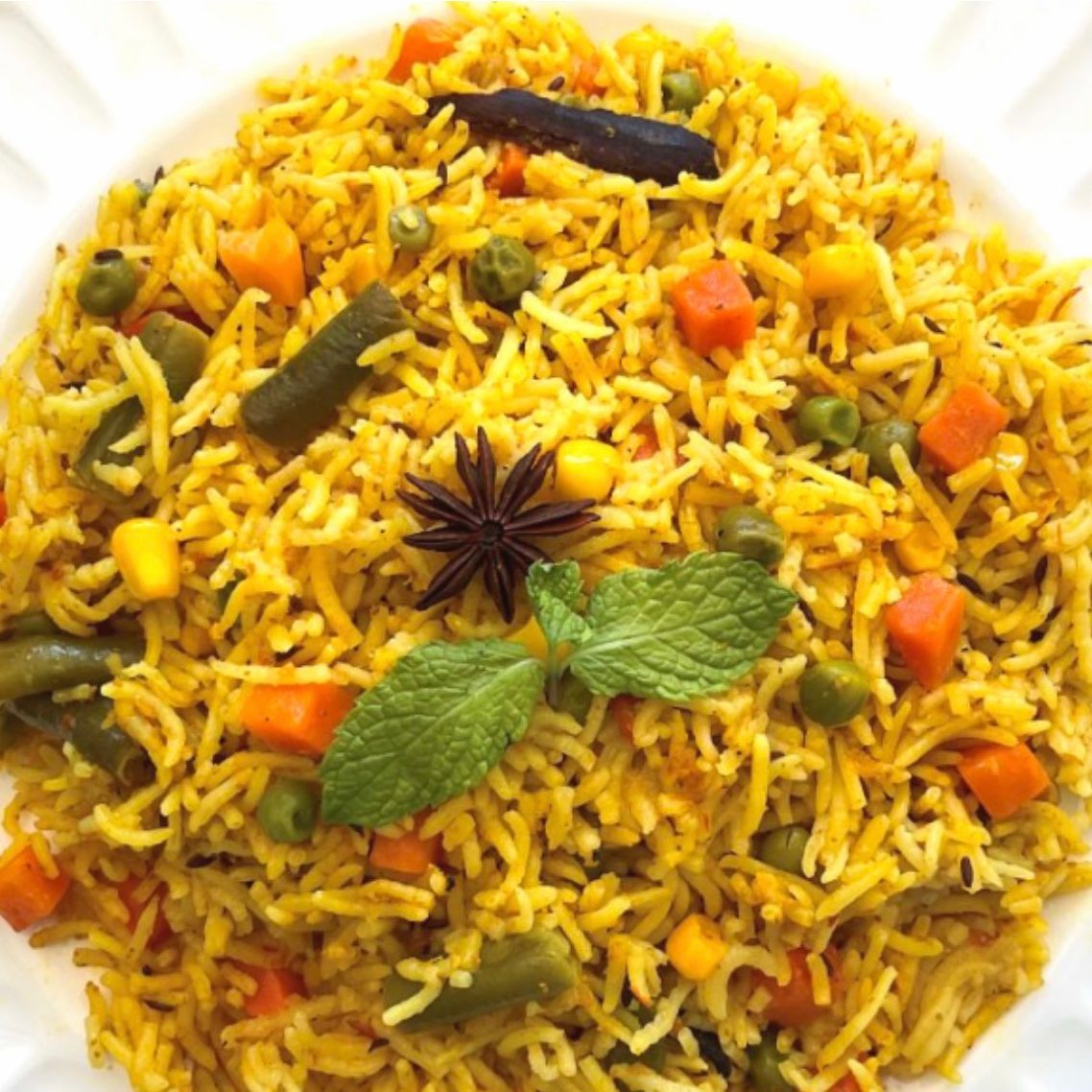 Vegetable Fried Rice Biryani.